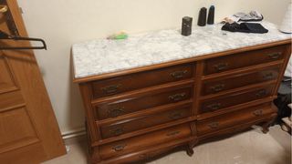 Canapé 135x200 y Cama Matrimonio con mesitas