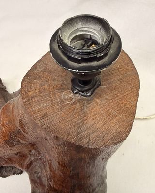 Lampada design radice d'albero in legno