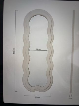 Espejo pared ondulado