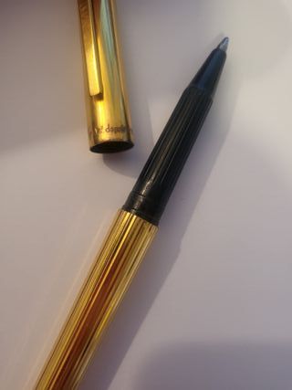 Bolígrafo Dupont bañado en oro