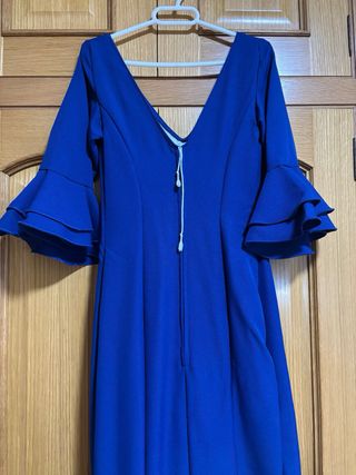 Traje Flamenca/gitana Azul Eléctrico talla 36