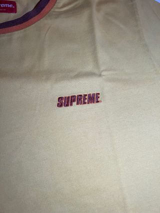 Camiseta Supreme Ringer Tee Amarilla