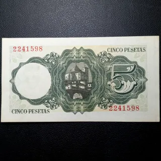 Ñ09X05C. 5 pesetas 1951. Balmes. Sin serie. EBC+