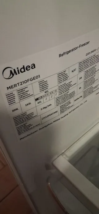 Frigorifero Midea 2 anni