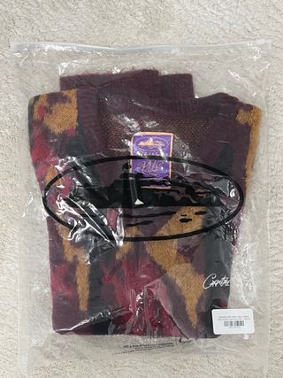 Corteiz Chaleco Punto Mohair Camuflaje Rojo