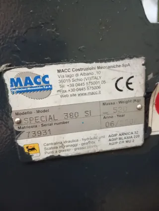 Sierra de cinta MACC SPECIAL 380 Semiautomática