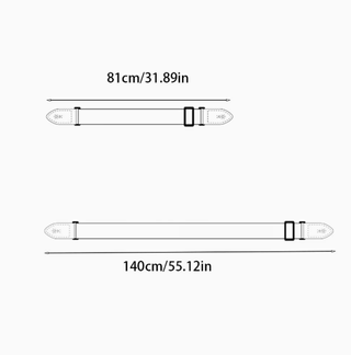 Correa de guitarra con llamas rojas