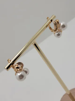 Pendientes Oro Rosa Goldfilled Perlas