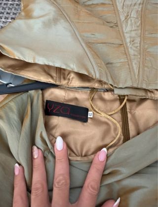 Vestido de fiesta dorado mujer