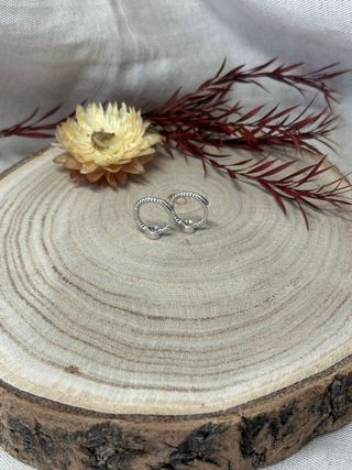 Pendientes Aro Corazón Circonita