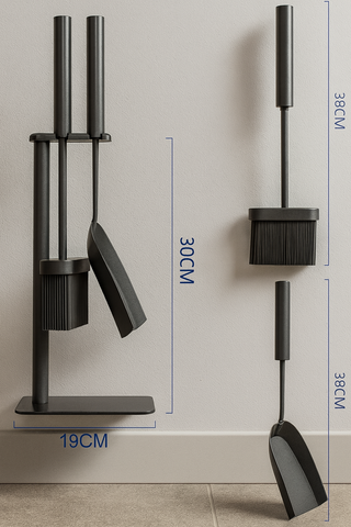 Set Paletta e Scopa Camino Nero