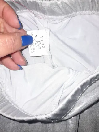 Pantalón de malla plateado