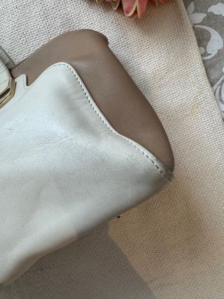 Bolso Robert Pietri Piel Marrón y Blanco