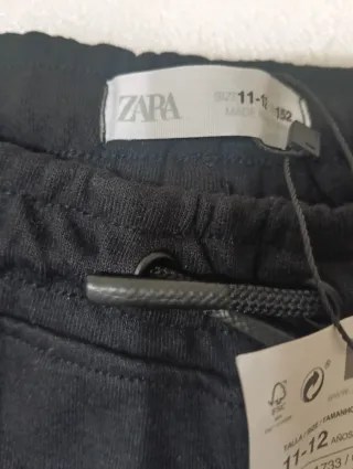 Bermuda Zara Negra Talla 11-12
