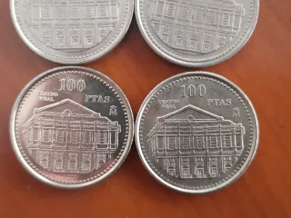 4 Monedas 100 Pesetas 1997 JCI Teatro Real