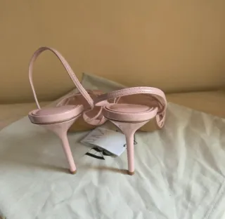 Sandalias Zara rosas tiras finas