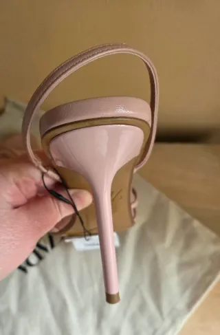 Sandalias Zara rosas tiras finas