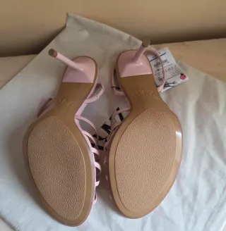 Sandalias Zara rosas tiras finas