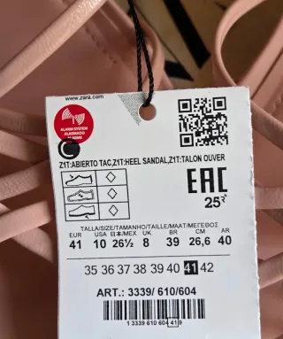 Sandalias Zara rosas tiras finas