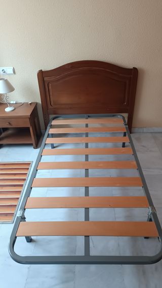 Somier y cabecero madera 90x180