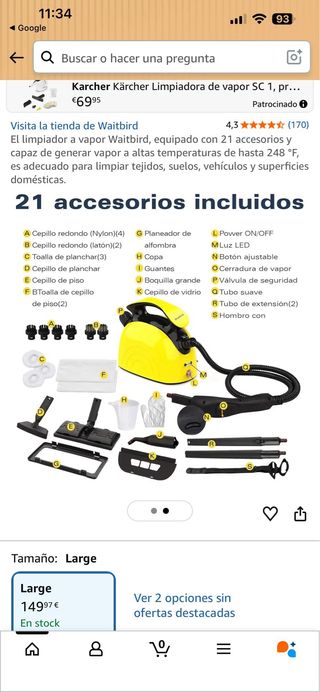 Limpiador de vapor SC 1