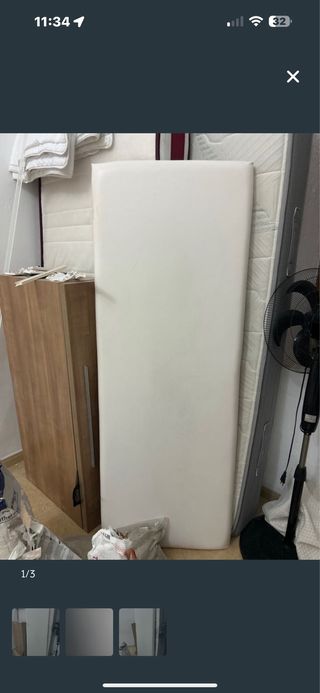 Cabezal de cama poliéster blanco