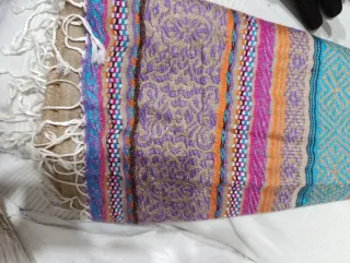 Fular/Pañuelo Multicolor con Flecos