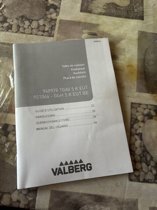 Placa de gas cristal Valberg