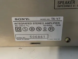 Amplificador Sony TA-V7 Vintage Japonés