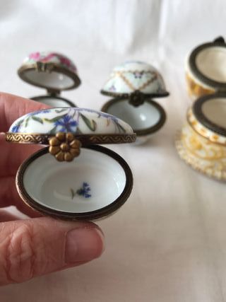 Lote de cajitas joyeros de porcelana