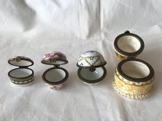 Lote de cajitas joyeros de porcelana