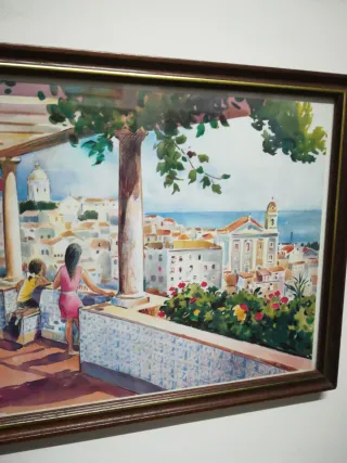 Cuadro Lisboa Marco Madera