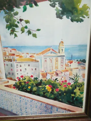 Cuadro Lisboa Marco Madera