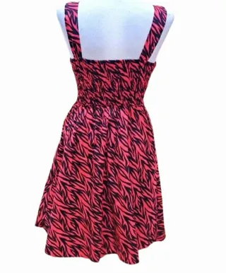 Vestido pinup cebra rojo y negro