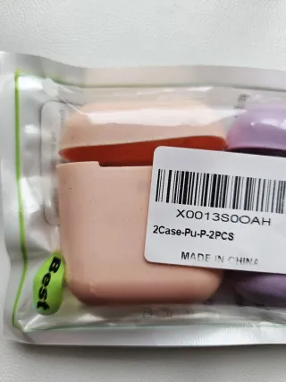 Due cover per auricolari di silicone lilla e rosa