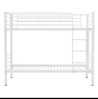 Cama litera metálica blanca