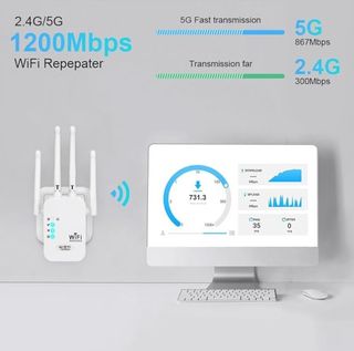 Repetidor Amplificador Señal Wifi 5G 1200 mbps BGN