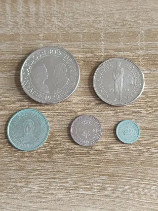 Estuche 5 monedas V Centenario 1989 plata 0.925