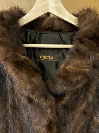 Abrigo de pelo marrón