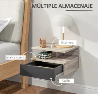 Mesita flotante madera