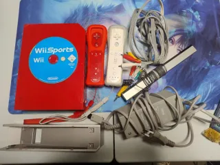 Consola Nintendo Wii Roja + Wii Sports