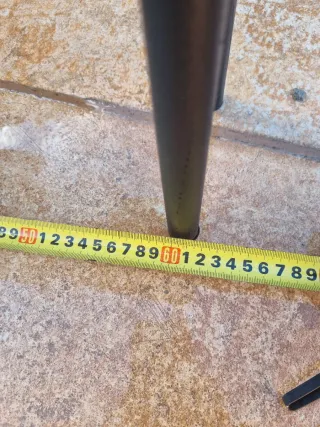 Mesita auxiliar madera y metal