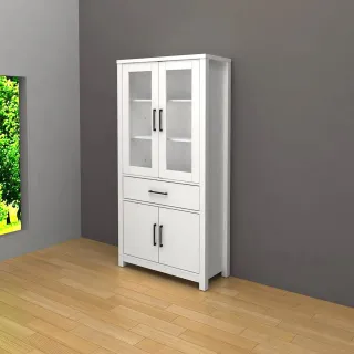 Vitrina de madera y cristal