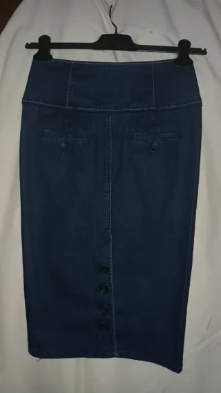 Falda vaquera tiro alto talla 34