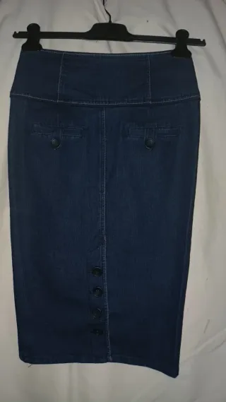 Falda vaquera tiro alto talla 34