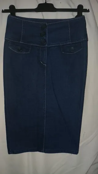 Falda vaquera tiro alto talla 34