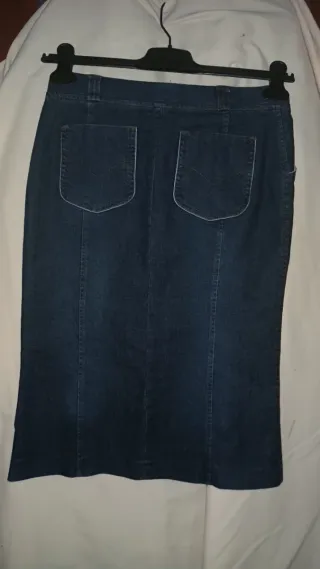 Falda Zara Basic Vaquera Azul Talla XS