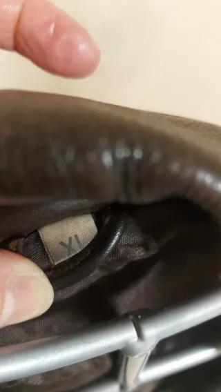 Chaquetón vintage cuero marrón XL