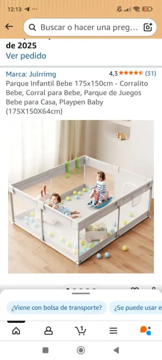 Parque Infantil Bebé 175x150cm