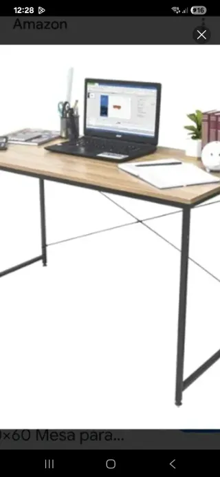 Mesa de escritorio de madera. 60/120. Altura 75 cm